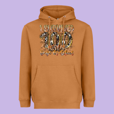 I Survived 100 Wild Days Of School Heavyweight Hoodie Designed By Racoondesign