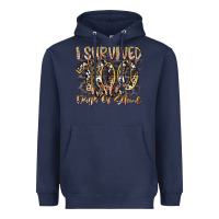 Navy i survived 100 wild days of school Heavyweight Hoodie - RacoonDesign