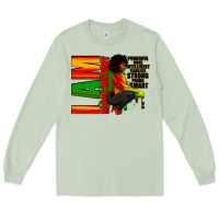 Matcha I am black history Afro American woman Long Sleeve Tee - RanaPortraitStore