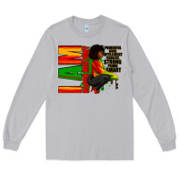 Moon Dust I am black history Afro American woman Long Sleeve Tee - RanaPortraitStore