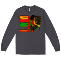 Smoke I am black history Afro American woman Long Sleeve Tee - RanaPortraitStore