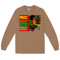 Toasted Coconut I am black history Afro American woman Long Sleeve Tee - RanaPortraitStore