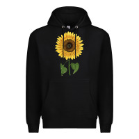 Black giganteus sunflower Premium Hoodie - LillyAllenDesigns