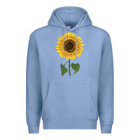 Colony Blue giganteus sunflower Premium Hoodie - LillyAllenDesigns