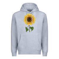 Heather Grey giganteus sunflower Premium Hoodie - LillyAllenDesigns