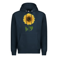 Navy giganteus sunflower Premium Hoodie - LillyAllenDesigns