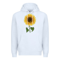 White giganteus sunflower Premium Hoodie - LillyAllenDesigns