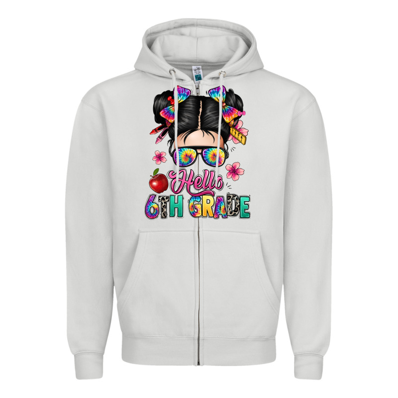 Hello Sixth Grade Kid Zipper Hoodie by texasbilliewilder | Teevron