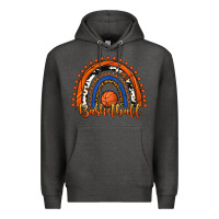 Charcoal Heather Basketball Rainbow Premium Hoodie - RanaPortraitStore