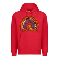 Red Basketball Rainbow Premium Hoodie - RanaPortraitStore