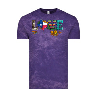 Cloud Purple love texas serape cowhide cactus and sunflowers Vintage Tee - Artiststas