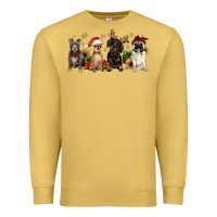 Antique Gold christmas chihuahua pitbull pug dachshund Premium Sweatshirt - JahusDesignShop