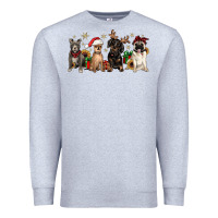 Heather Grey christmas chihuahua pitbull pug dachshund Premium Sweatshirt - JahusDesignShop