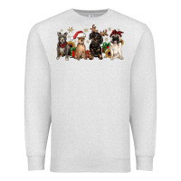 Oatmeal Heather christmas chihuahua pitbull pug dachshund Premium Sweatshirt - JahusDesignShop