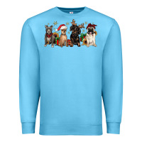 Ocean Blue christmas chihuahua pitbull pug dachshund Premium Sweatshirt - JahusDesignShop