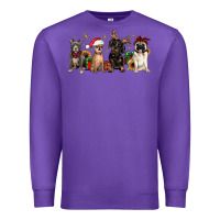 Purple christmas chihuahua pitbull pug dachshund Premium Sweatshirt - JahusDesignShop