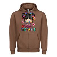 Chestnut hello third grade kid Zipper Hoodie - texasbilliewilder