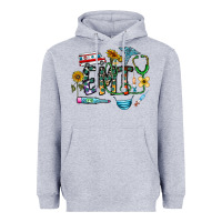Heather Grey emt Heavyweight Hoodie - CowhideDigitalArt