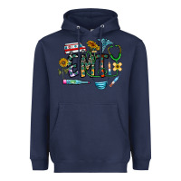 Navy emt Heavyweight Hoodie - CowhideDigitalArt
