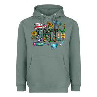 Sage emt Heavyweight Hoodie - CowhideDigitalArt