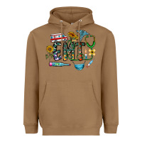 Toasted Coconut emt Heavyweight Hoodie - CowhideDigitalArt