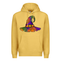 Antique Gold Spider Web Witch Hat Premium Hoodie - Jasminsmagicworld