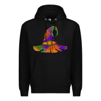 Black Spider Web Witch Hat Premium Hoodie - Jasminsmagicworld
