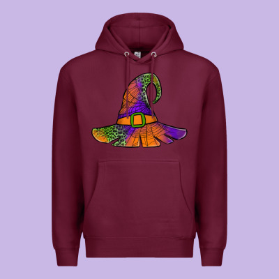 Spider Web Witch Hat Premium Hoodie Designed By Jasminsmagicworld