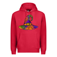 Cardinal Spider Web Witch Hat Premium Hoodie - Jasminsmagicworld