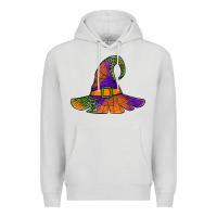 Dove Grey Spider Web Witch Hat Premium Hoodie - Jasminsmagicworld