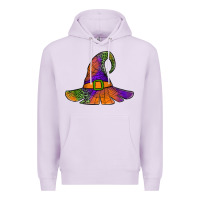 Lilac Spider Web Witch Hat Premium Hoodie - Jasminsmagicworld