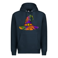 Navy Spider Web Witch Hat Premium Hoodie - Jasminsmagicworld