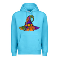 Ocean Blue Spider Web Witch Hat Premium Hoodie - Jasminsmagicworld