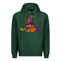 Sports Green Spider Web Witch Hat Premium Hoodie - Jasminsmagicworld