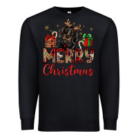 Black merry christmas dachshund Premium Sweatshirt - JahusDesignShop