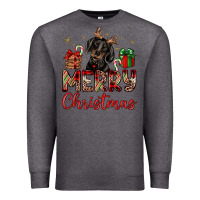 Charcoal Heather merry christmas dachshund Premium Sweatshirt - JahusDesignShop