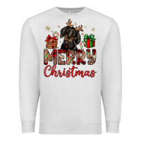 Oatmeal Heather merry christmas dachshund Premium Sweatshirt - JahusDesignShop