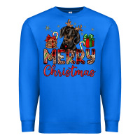 True Royal merry christmas dachshund Premium Sweatshirt - JahusDesignShop