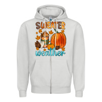 Dove Grey bonfires flannels s'mores campfires and pumpkins Zipper Hoodie - Zillion Design Studio