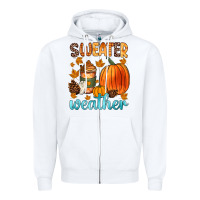 White bonfires flannels s'mores campfires and pumpkins Zipper Hoodie - Zillion Design Studio