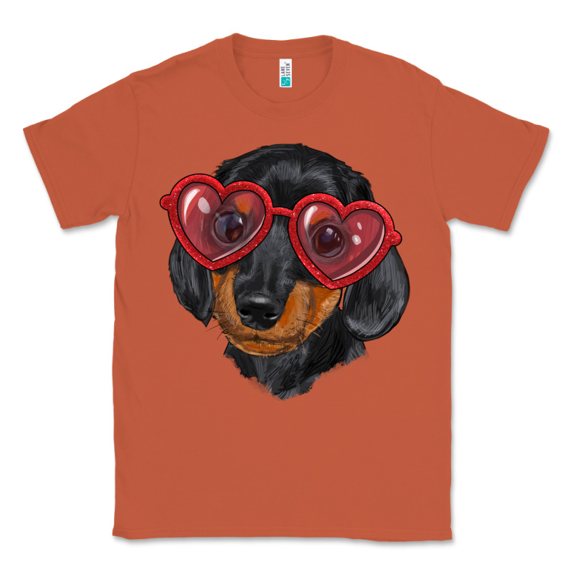 Dachshund With Love Glasses Classic Tee by RanaPortraitStore | Teevron