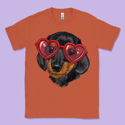 Dachshund With Love Glasses Classic Tee Designed By Ranaportraitstore