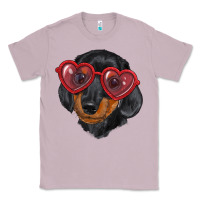 Lilac Dachshund with love glasses Classic Tee - RanaPortraitStore