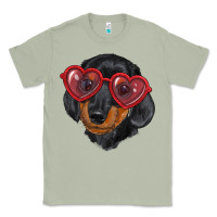 Matcha Dachshund with love glasses Classic Tee - RanaPortraitStore