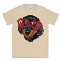 Mushroom Dachshund with love glasses Classic Tee - RanaPortraitStore