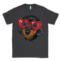 Smoke Dachshund with love glasses Classic Tee - RanaPortraitStore