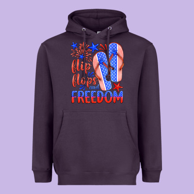 Flip Flops And Freedom Heavyweight Hoodie Designed By Hra Design Shop