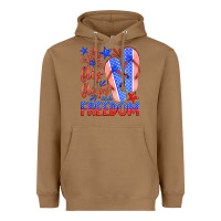 Toasted Coconut flip flops and freedom Heavyweight Hoodie - HRA Design Shop