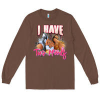 Chestnut I have two moods sneaker and heels Long Sleeve Tee - RanaPortraitStore