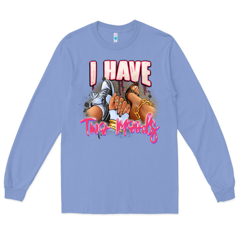 I Have Two Moods Sneaker And Heels Long Sleeve Tee by RanaPortraitStore | Teevron